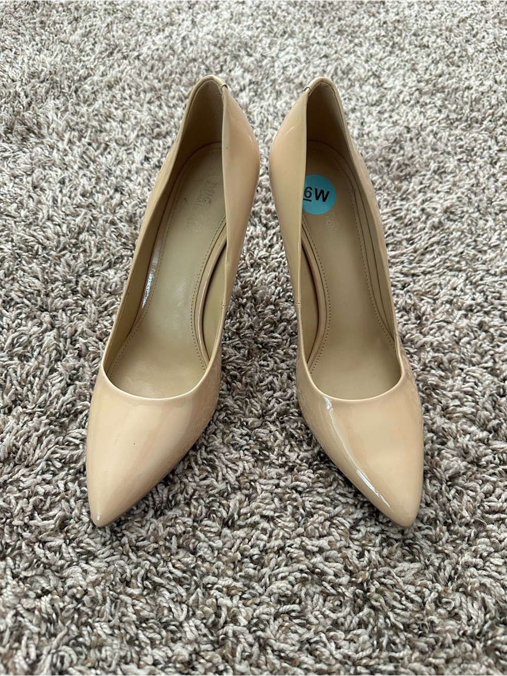 Michael Kors Patent Leather Nude Pointed-Toe Pumps